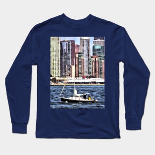 Chicago IL - Sailing on Lake Michigan Long Sleeve T-Shirt